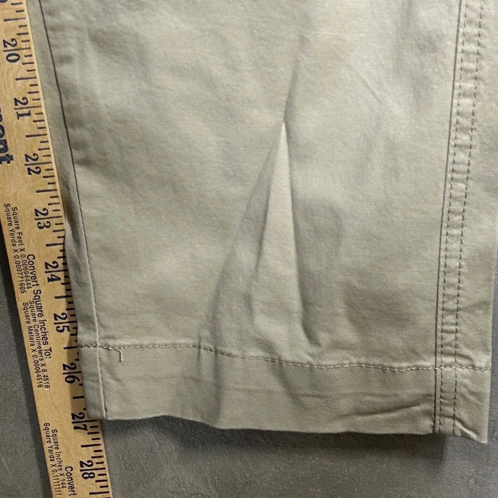 A New Day‎ Womens Khaki Chino Cropped Pants Size 8 Cotton Stretch Casual NWT